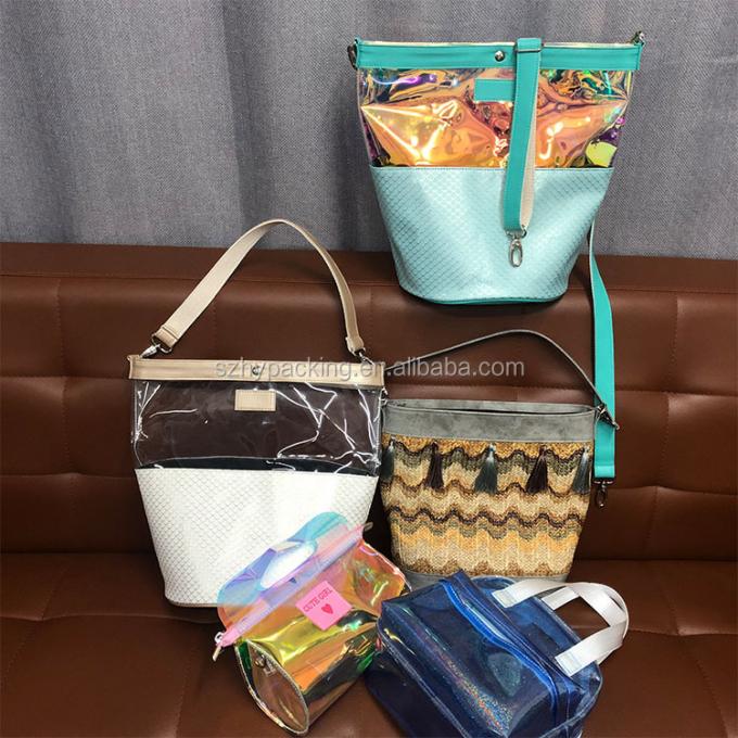 かわいく小さく平らな化粧品の構造袋を印刷するカスタマイズされた方法ポリエステル210D熱伝達