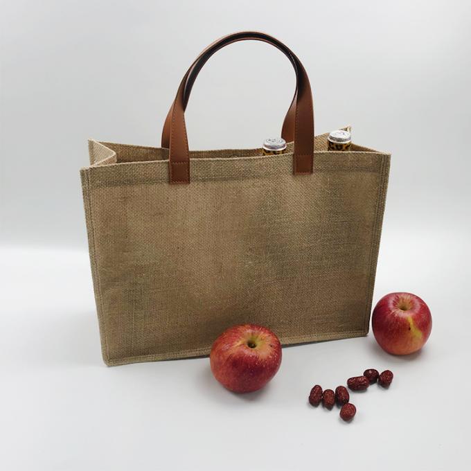 注文の昇進の方法バケツの卸し売り環境に優しい有機性リネン麻のジュートの食料品の買い物のバーラップ浜のハンドル袋